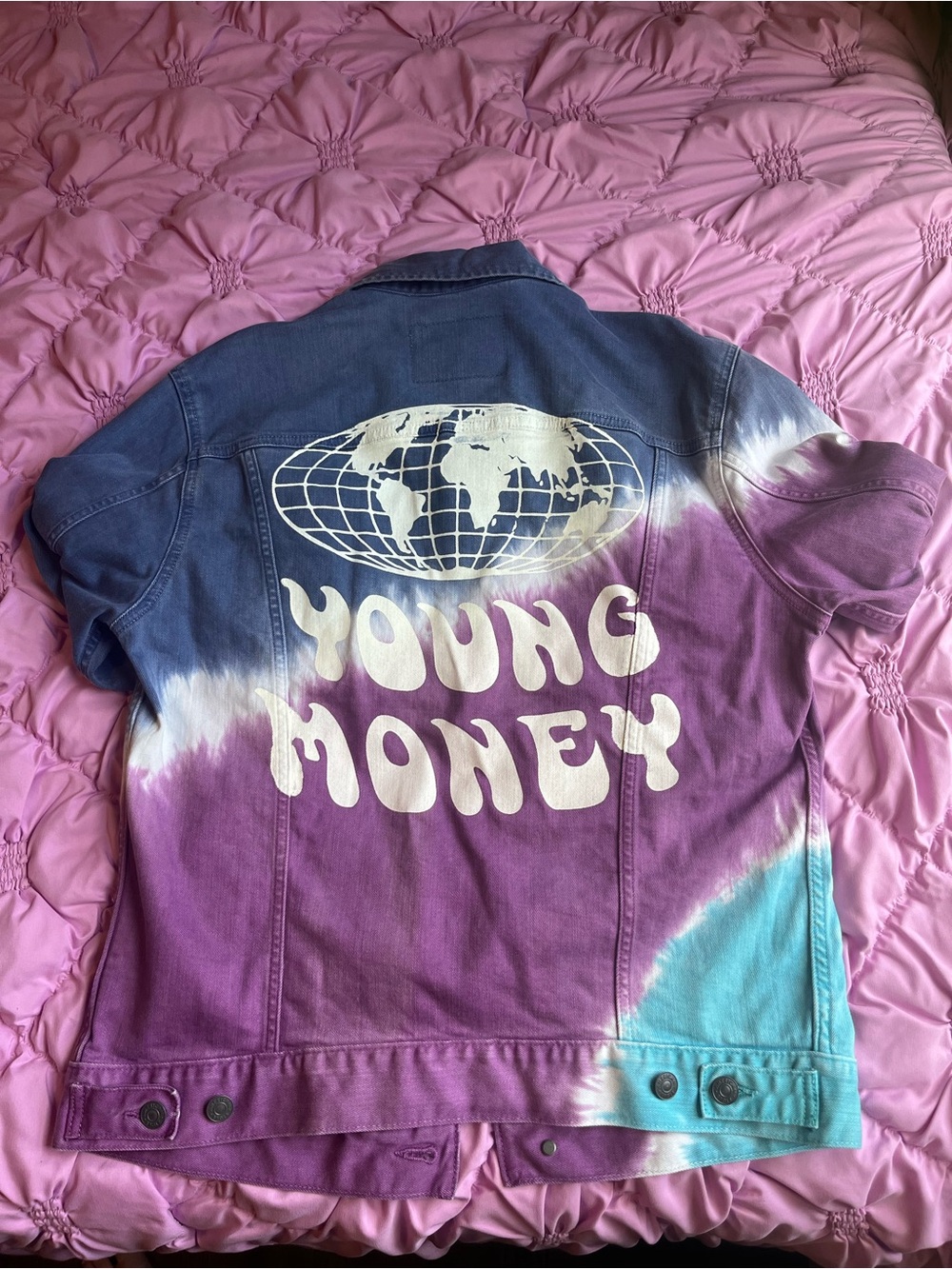 NWOT!! AE X Young Money Tie-Dye Denim Jacket — Size Medium!!